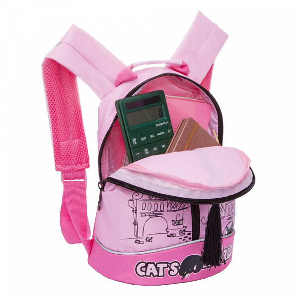 Рюкзак детский розовый-серый. Фото N3