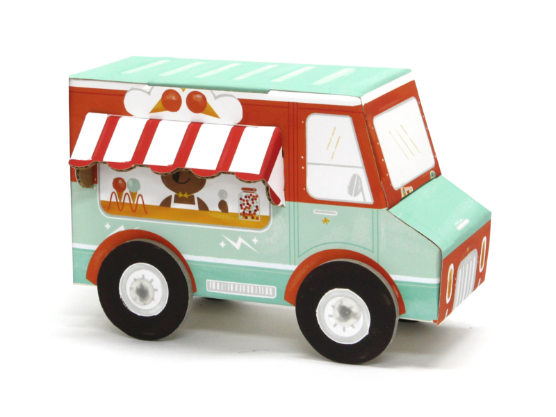 Игрушка из картона :Fold my...Машина с мороженым