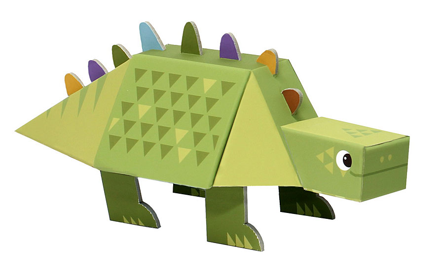 Игрушка из картона :Fold my...Стегозавр