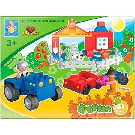 Конструктор Big Brick Ферма 61 дет. Конструктор Big Brick Ферма 61 дет.