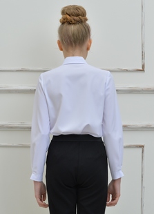 Блузка д/д нарядная белый с чёрным. Фото N2
