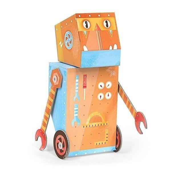 Игрушка из картона :Fold my...Робот строитель