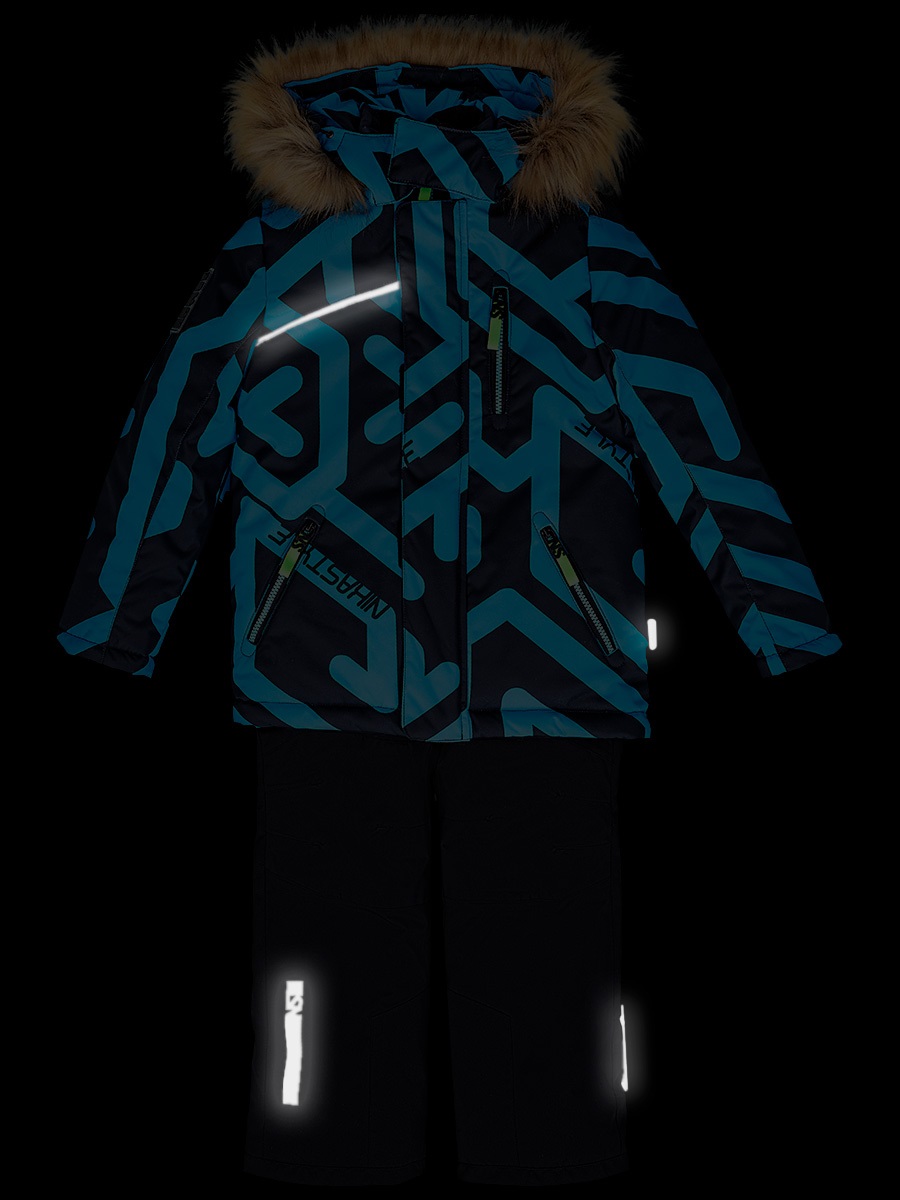 Костюм:куртка+полукомбинезон д/м голубой. Фото N10