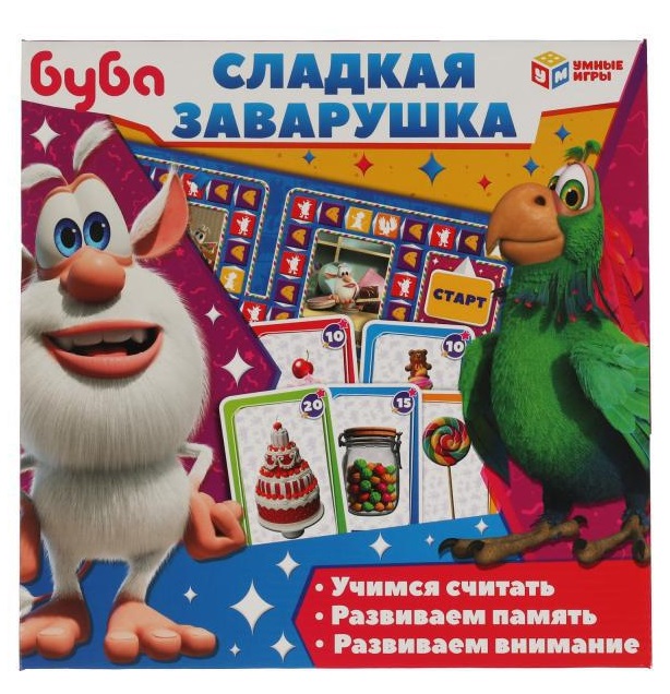 Игра-ходилка с карточками "Буба.Сладкая заварушка" Игра-ходилка с карточками "Буба.Сладкая заварушка"