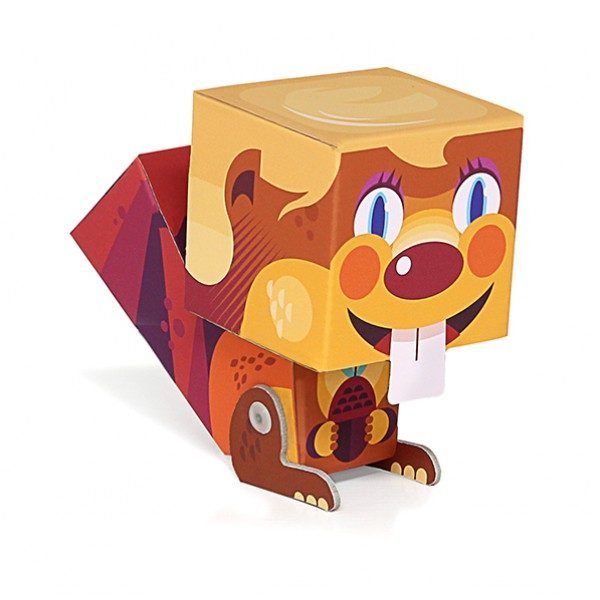 Игрушка из картона :Fold my...Treecher-Белка Мейси
