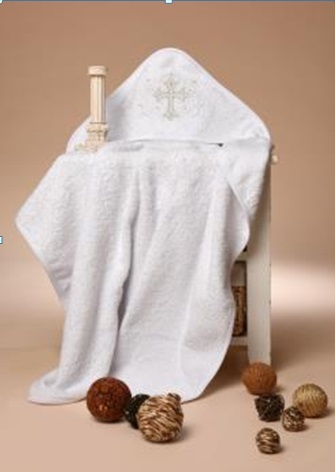 Полотенце для крещения белый  100х100см